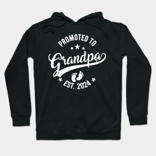 Promoted To Grandpa Est 2024 Fathers Day New Grandpa Hoodie